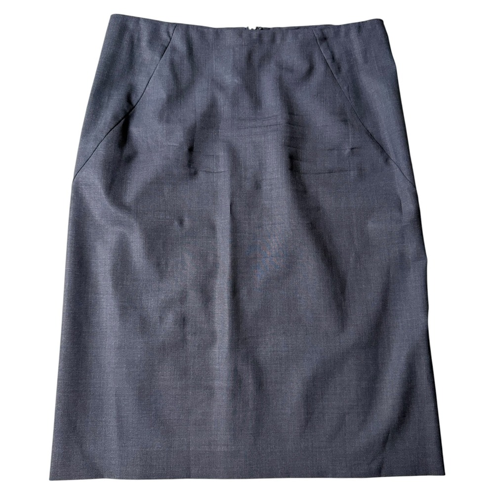VTG Theory Wool Blend Pencil Skirt Size 6 Career Professional Business Grey